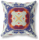 20" Indigo White Geo Tribal Indoor Outdoor Throw Pillow