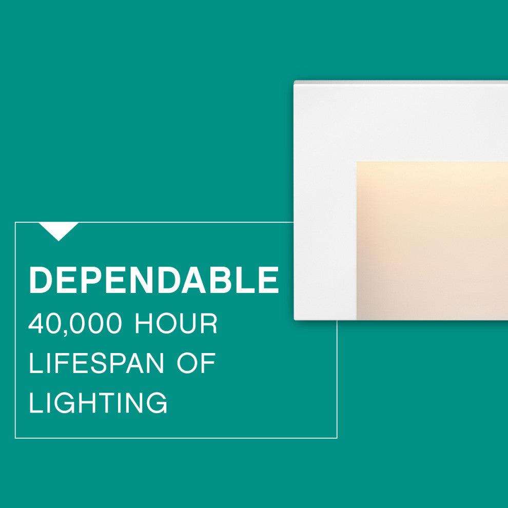 Hinkley Taper Landscape Light, Satin White, Horizontal Deck Sconce