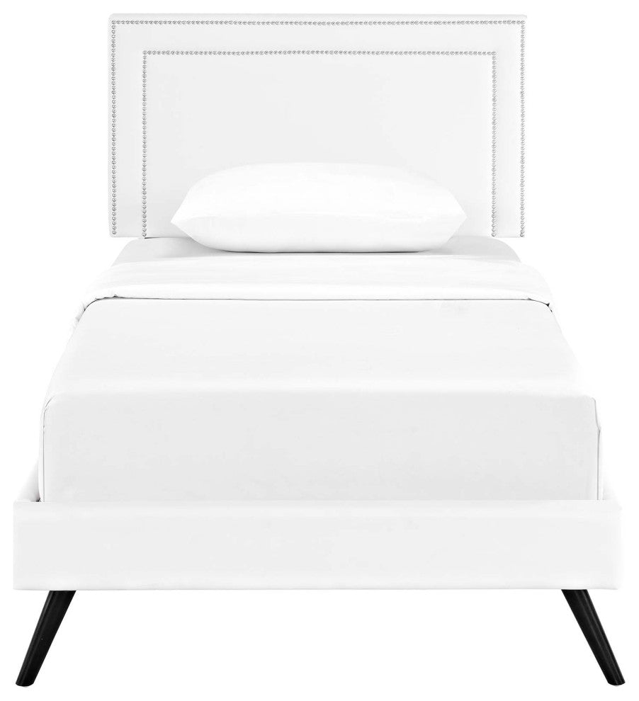 Virginia Twin Platform Bed with Round Splayed Legs