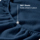 Bare Home Fleece Fitted Bottom Sheet, Dark Blue, Twin Xl