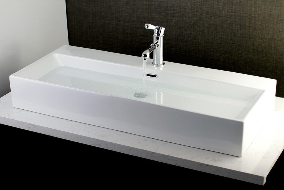 Kingston Brass Single-Handle Bathroom Faucet With Brass Pop-Up, Polished Chrome