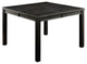 Benzara BM235495 Wooden Counter Height Table With Block Legs, Antique Black