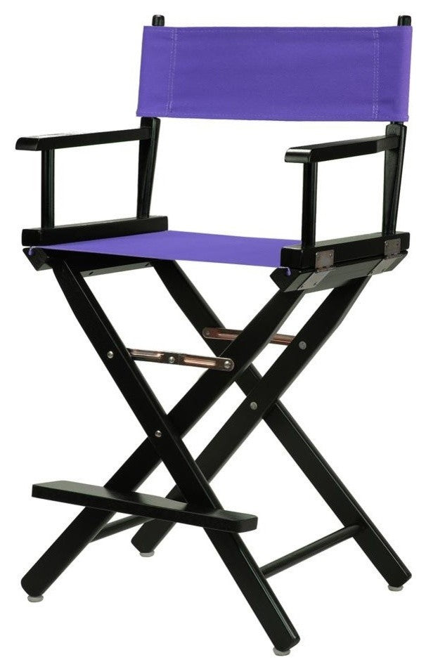 024" Director's Chair Black Frame-Purple Canvas