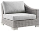 Conway Outdoor Patio Wicker Rattan Right-Arm Chair Light Gray Gray -4846