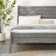 Platform Bed Frame, Full Size, Wood, Gray, Modern Farmhouse, Bedroom