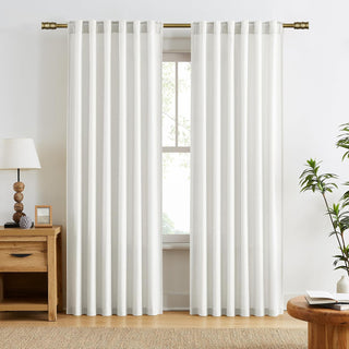 1" Diameter Bamboo Curtain Rod, 48"-84", Renaissance Gold