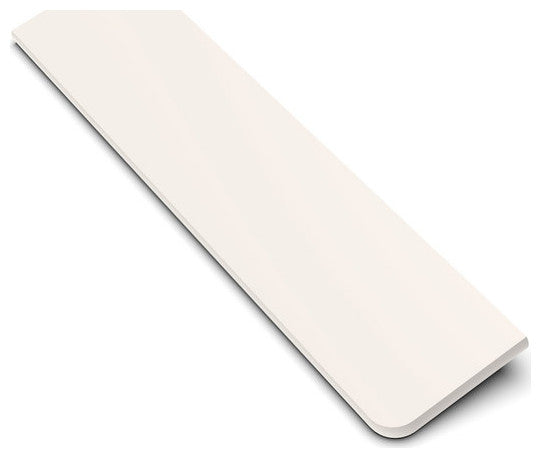 TileWare Boundless Rectangular Shelf Bone Shower Bathroom, No Hook
