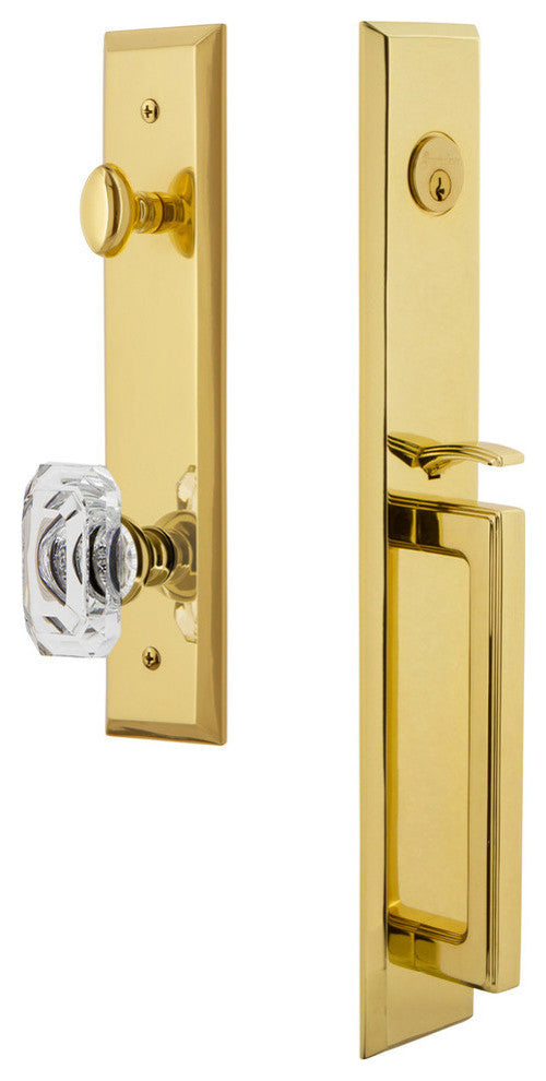 Fifth Avenue Dummy Handleset, D Grip and Baguette Clear Crystal Knob, 849277