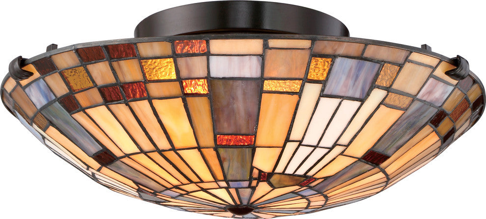 Quoizel TFIK1617VA Two Light Flush Mount Inglenook Valiant Bronze