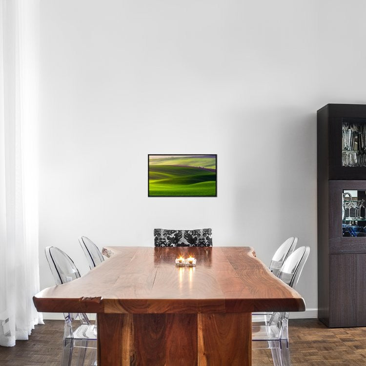 "Verdant Land" Framed Canvas Giclee by Piotr (Bax) Krol, 23x14"