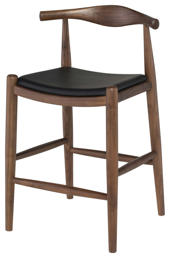 Maja Counter Stool, Walnut/Black