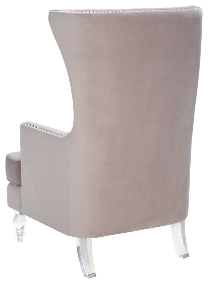 Safavieh Couture Geode Modern Wingback Chair, Pale Taupe