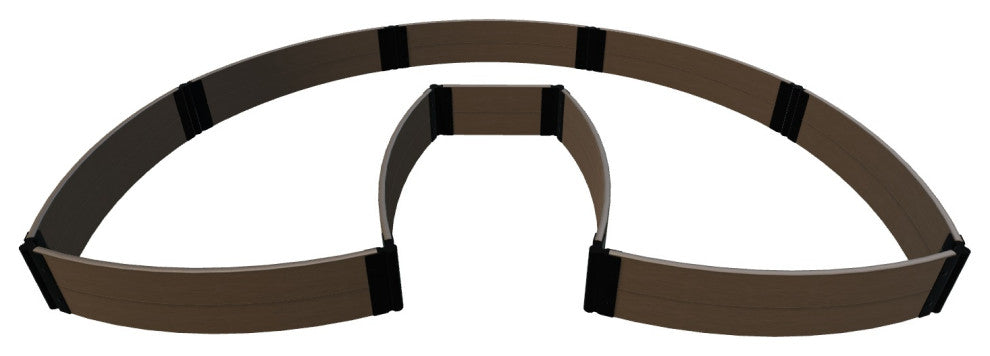 Uptown Brown 'Lucky Horseshoe' - 6' X 9' X 11" Raised Garden Bed - 1" Profile