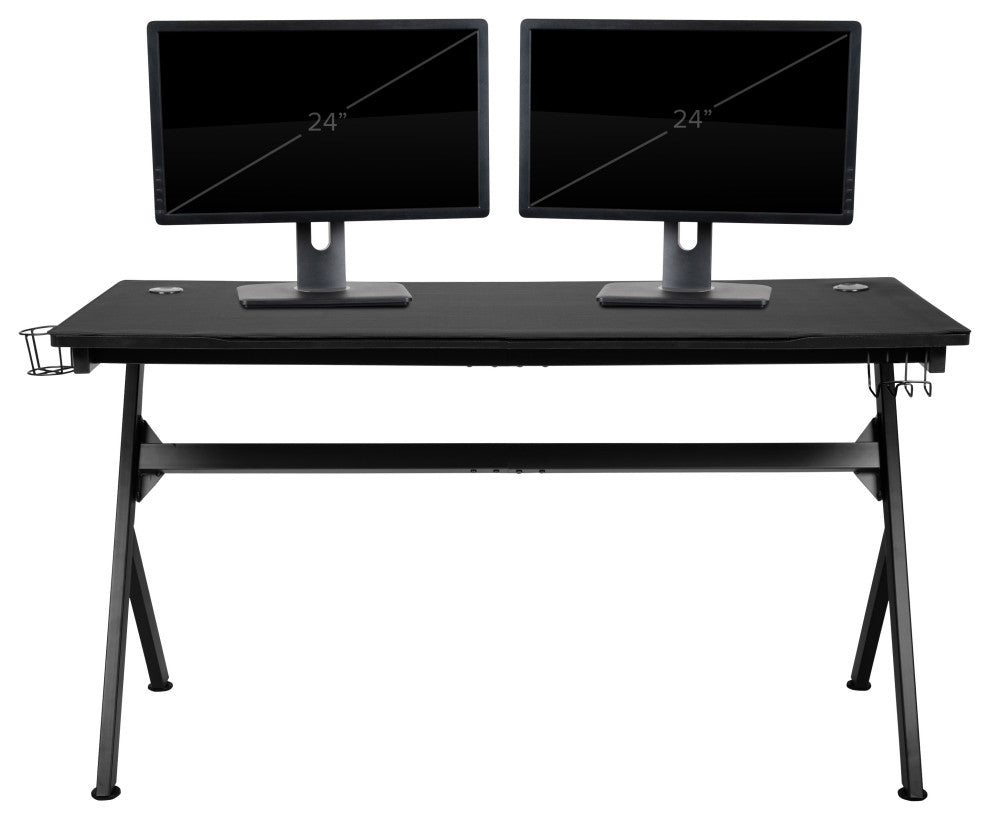 Gaming Desk and Reclining Chair Set, Red
