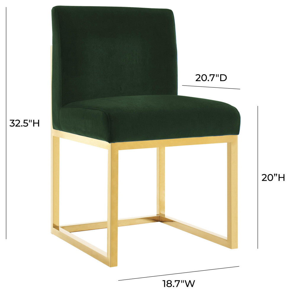Haute Forest Green Velvet Chair