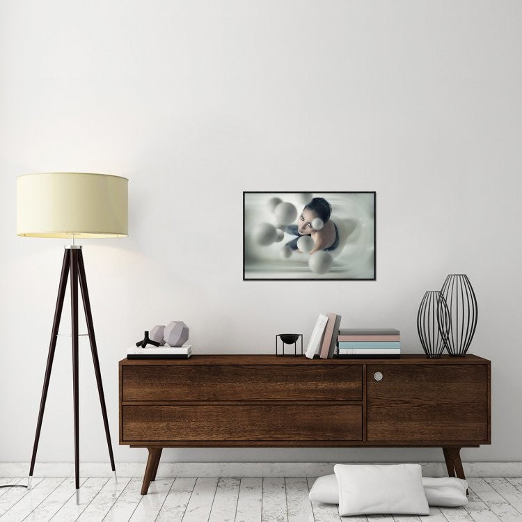 "Milky Balls" Framed Canvas Giclee by Hardibudi, 31x21"