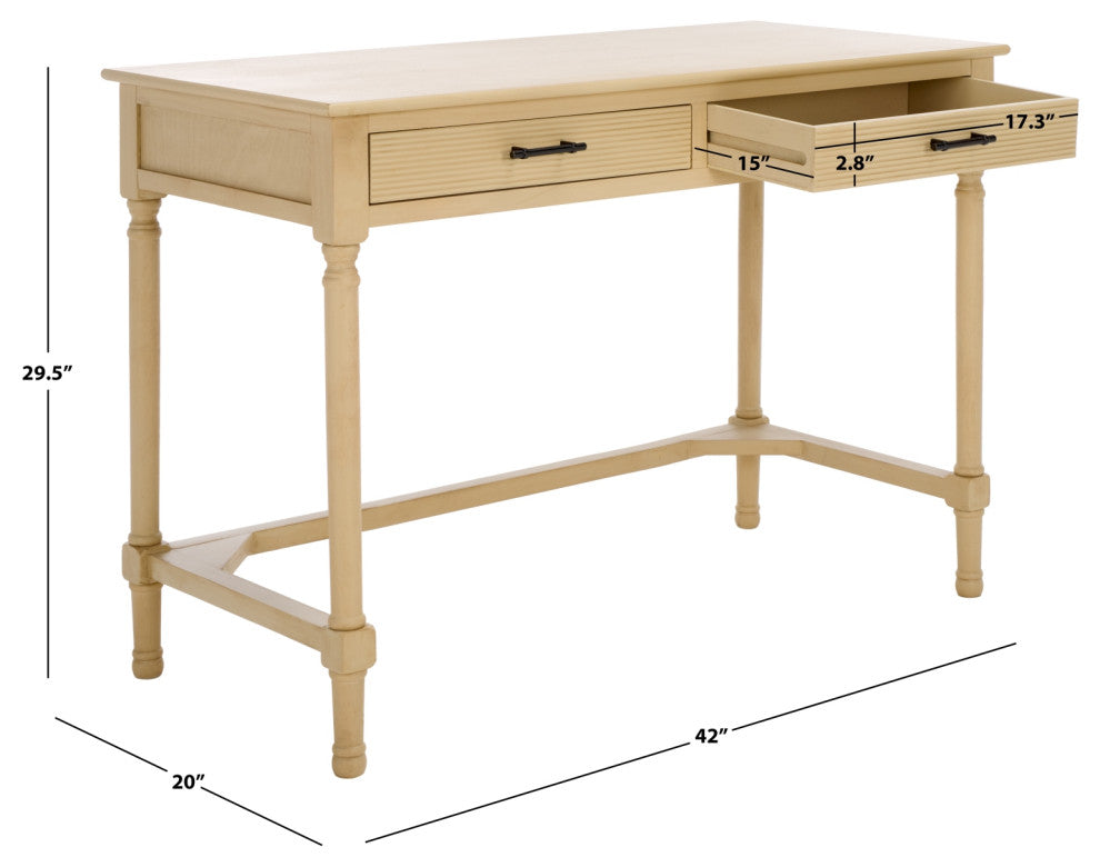 Safavieh Layce 2 Drawer Desk, Natural