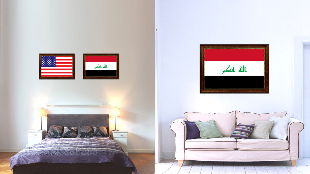 Iraq Country Flag Canvas Print, 21"x30"