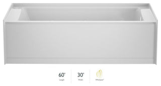 Jacuzzi J1L6030WRL1HX Signature 60" Three Wall Alcove Acrylic - White