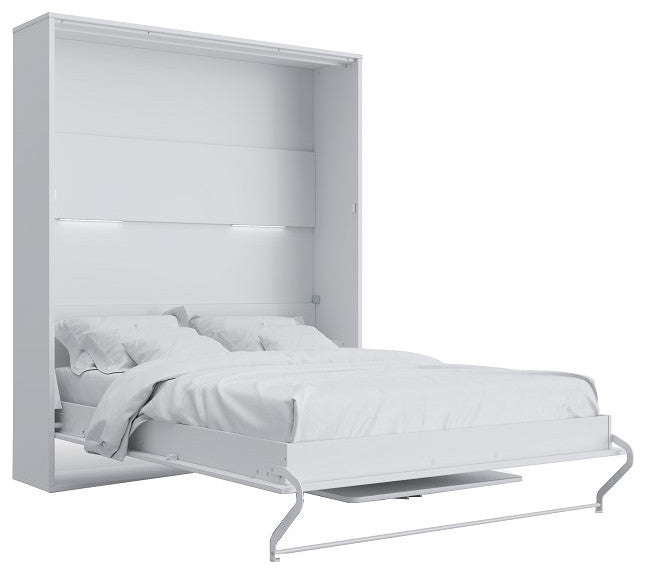 INVENTO Vertical Wall bed With Desk, White