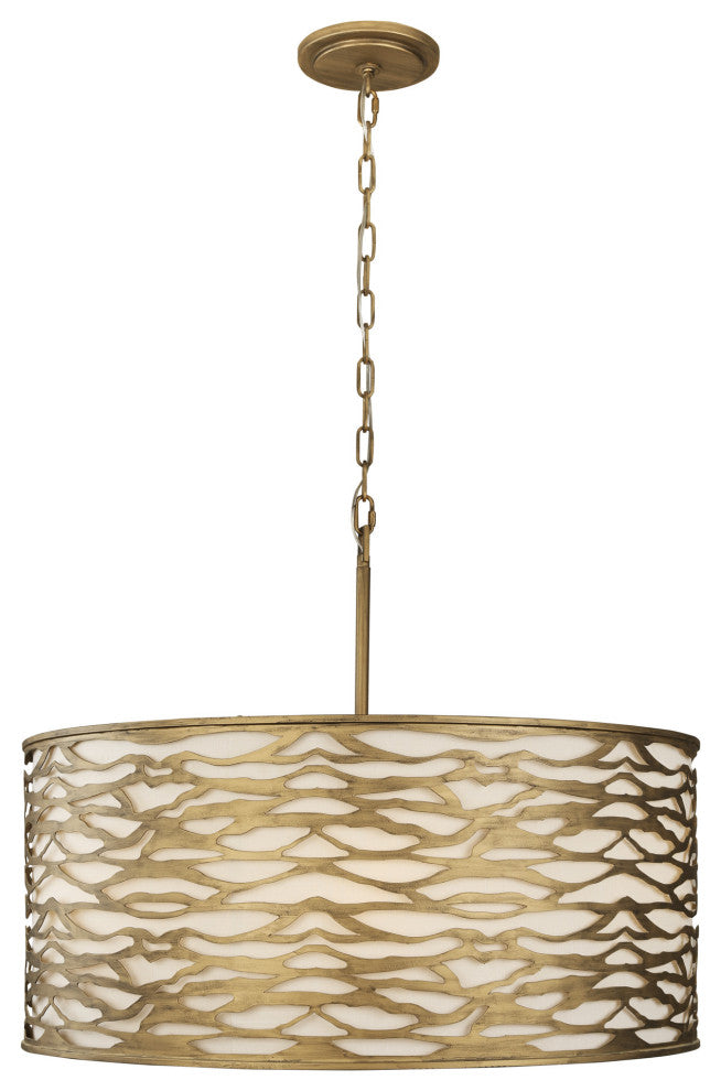 Varaluz 348P06 Kato 6 Light 30"W Drum Chandelier - Carbon Black