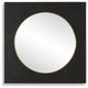 Ember Wall Mirror, Black and Plated Brass