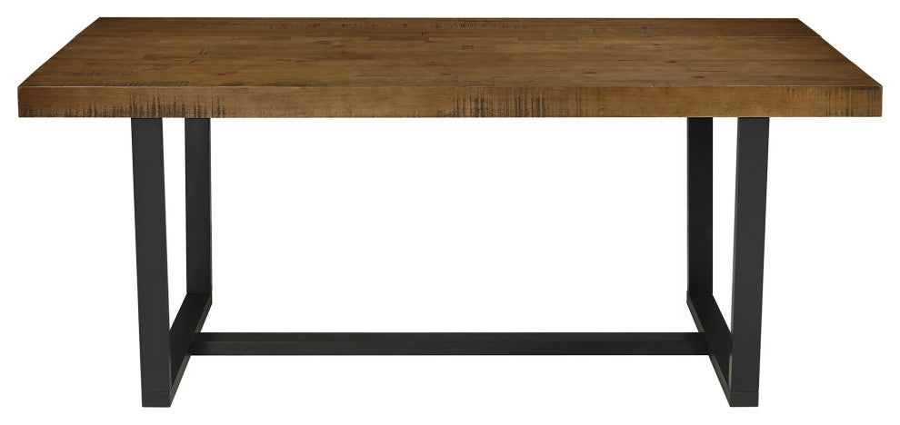 Dining Table Solid Pine Wood - Woven Paths Rustic Farmhouse, Reclaimed Barnwood