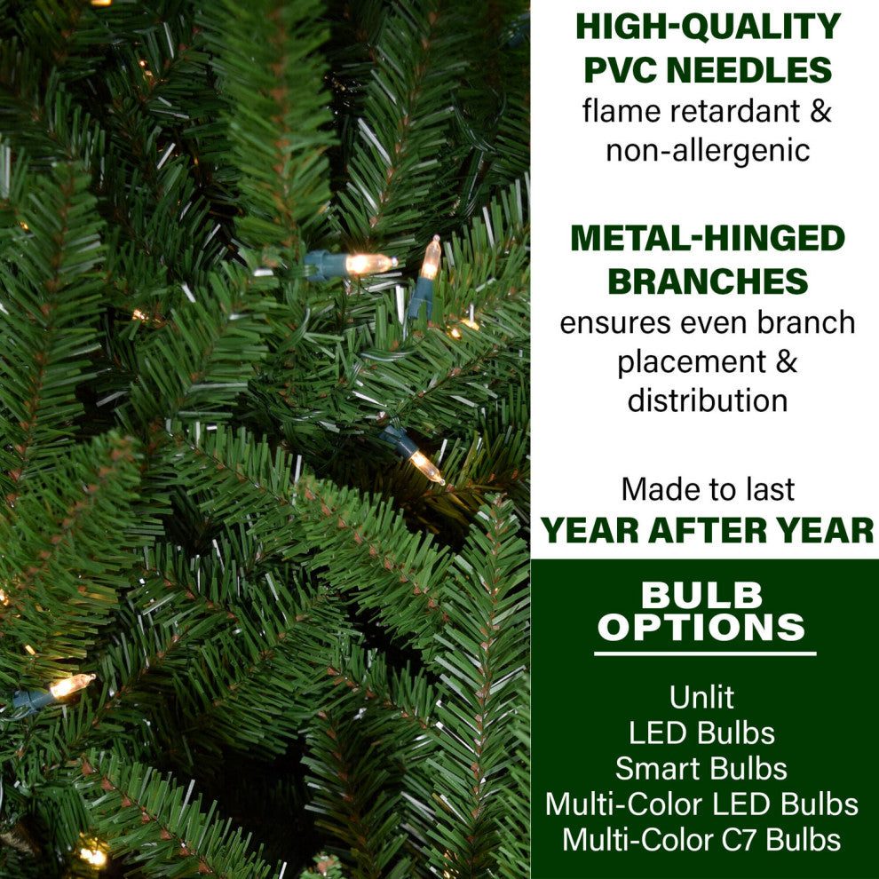 9' Centerville Pine Christmas Tree With Clear Smart String Lights and EZ Connect