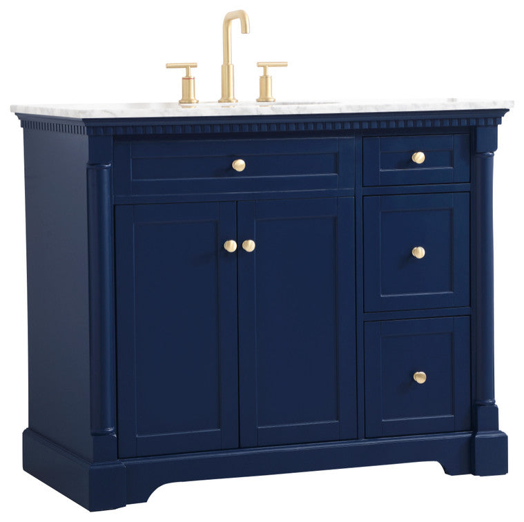 Home Living 42" Single Bathroom Vanity, Blue