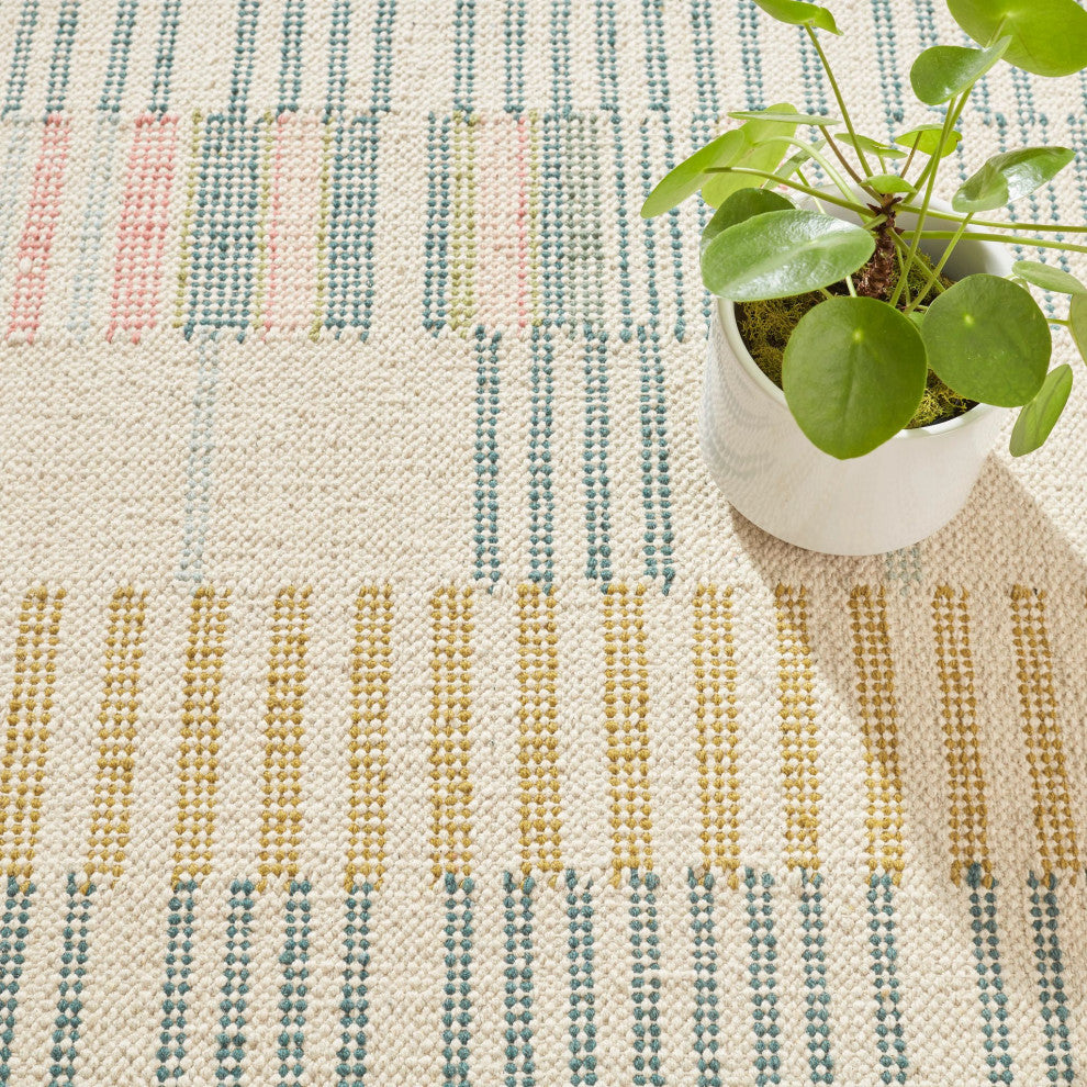 Dash & Albert Gemma Juniper Hand Loom Knotted Cotton Rug, Multi, 9' x 12'
