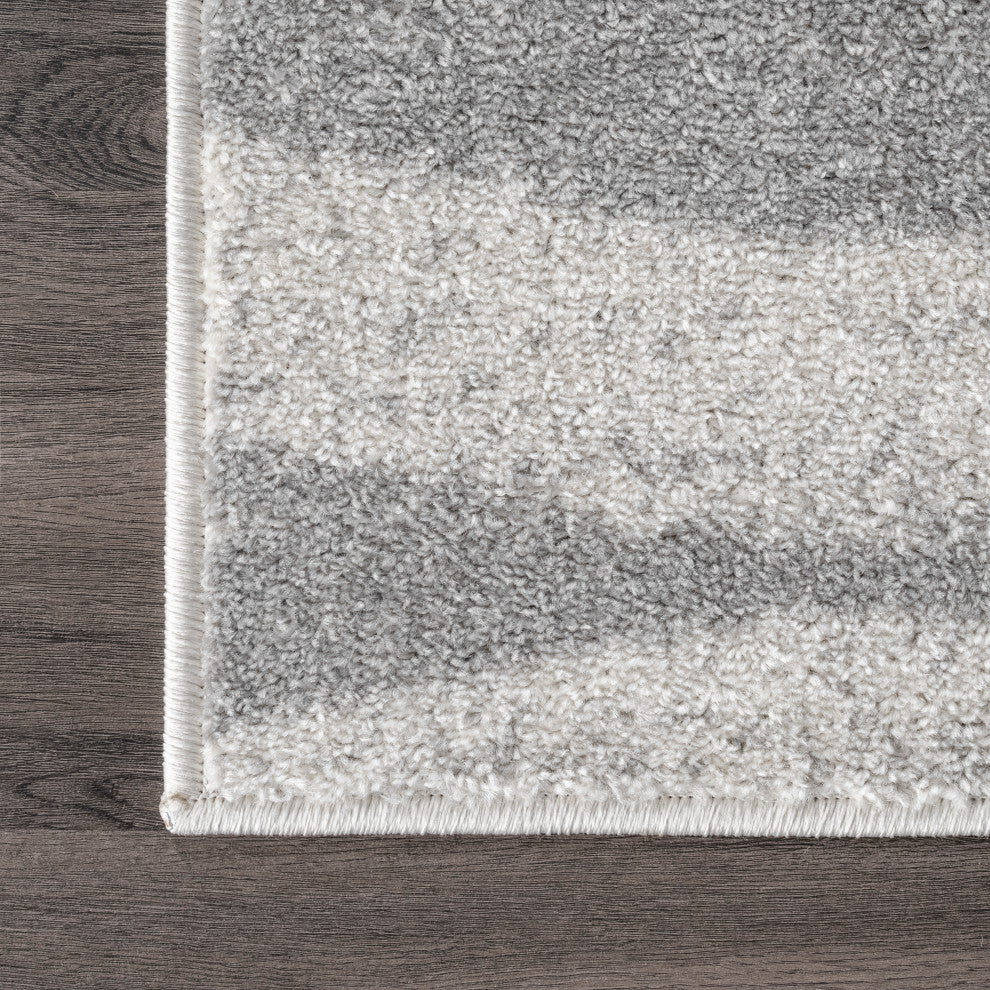 Nuloom Tristan Contemporary Waves Area Rug, Grey 5'x8'