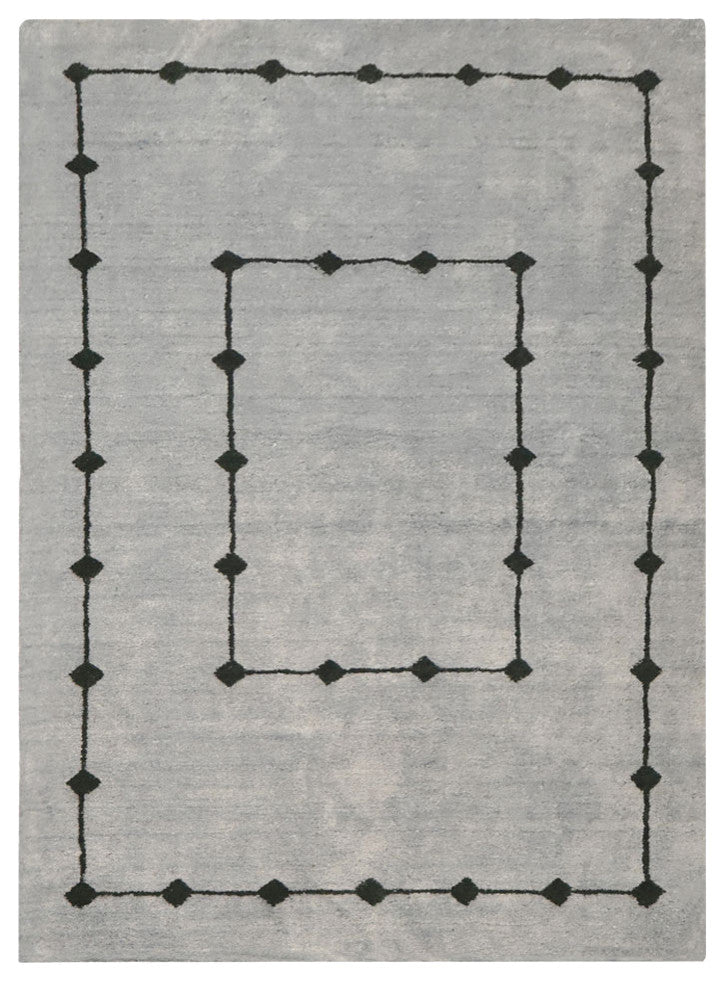 HAND KNOTTED LOOM SILK ECO-FRIENDLY AREA RUG -5'x8',Rectangle,Beige,Contemporary