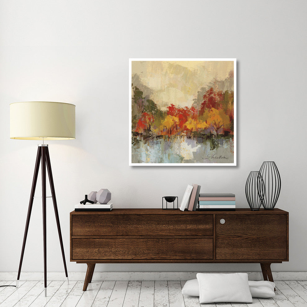 "Fall Riverside II" Digital Paper Print by Silvia Vassileva, 42"x42"
