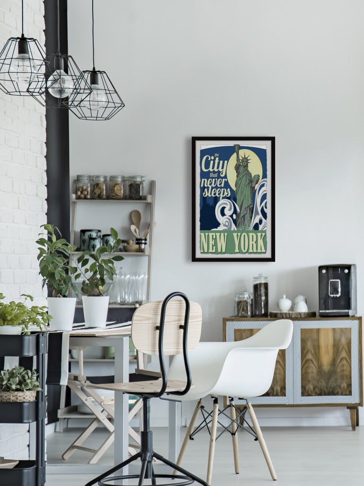 "City That Never Sleeps" Framed Painting Print, 20x30