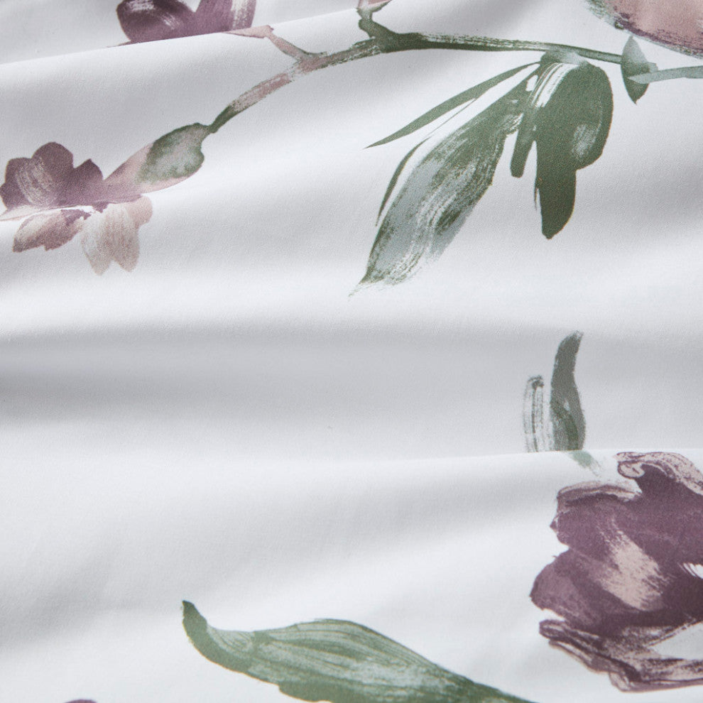 Madison Park Essentials Alice Floral Comforter Set With Bed Sheets, Mauve