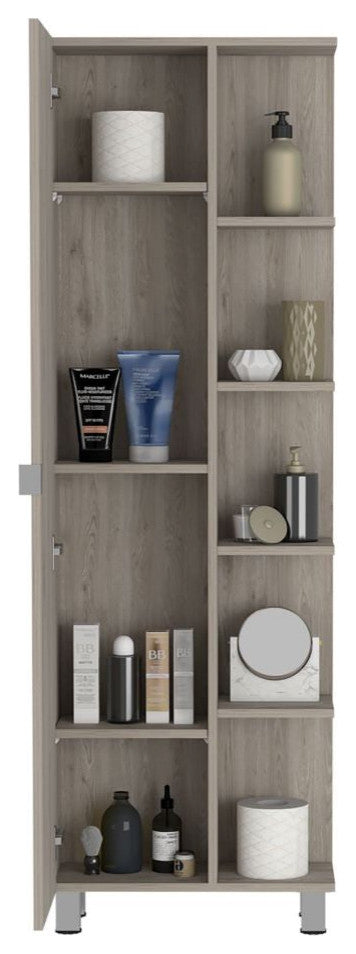 Corner Cabinet Womppi, Bathroom, Light Gray