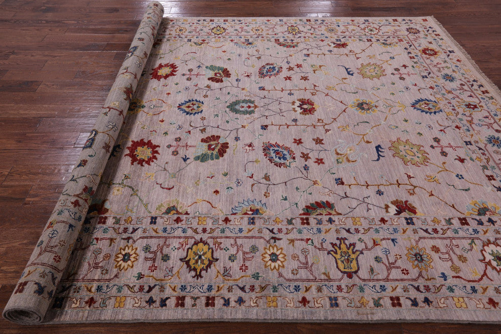 8' 2" X 11' 0" Persian Tabriz Handmade Wool Rug Q7536