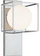 Matteo Lighting S03801CH One Light Wall Sconce, Chrome Finish