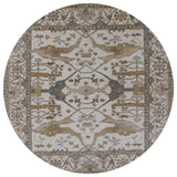 Ahgly Company Indoor Round Mid-Century Modern Area Rugs, 3' Round