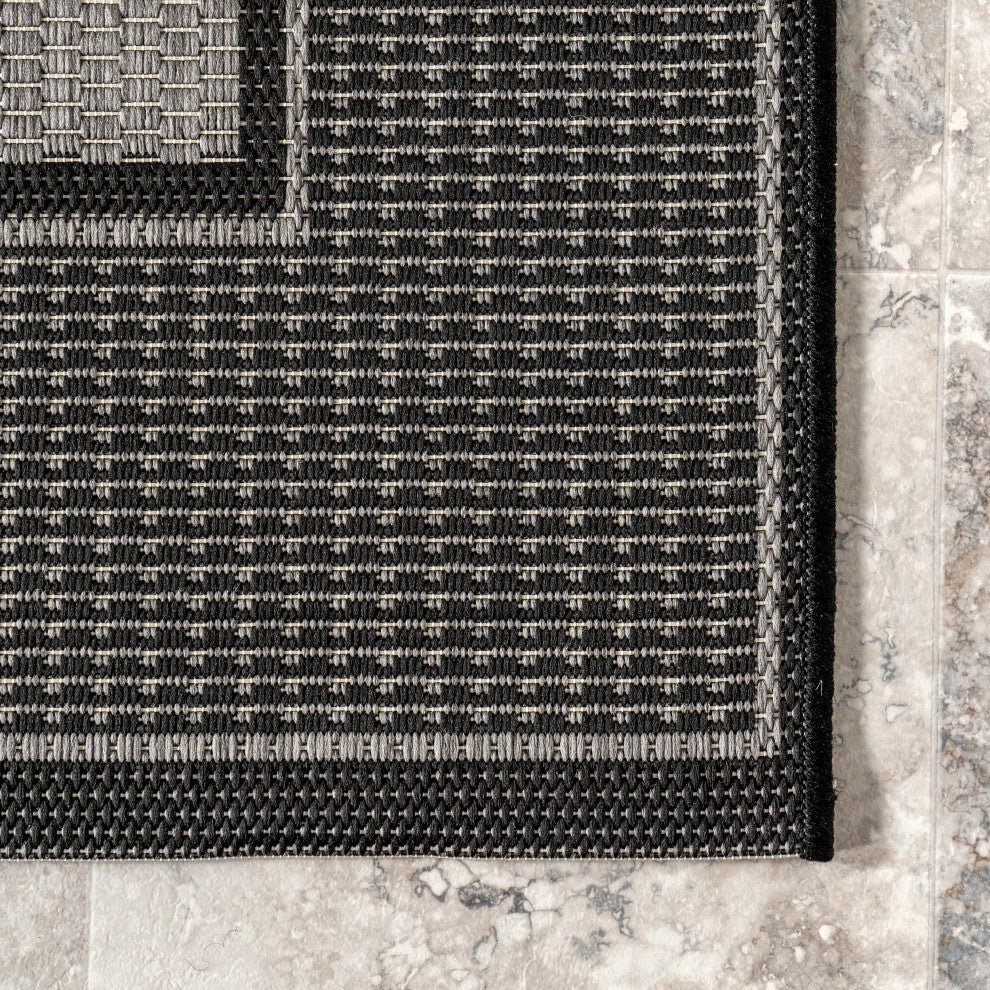 Nuloom Indoor/Outdoor Machine Made Area Rug, Grey 7'6"Square