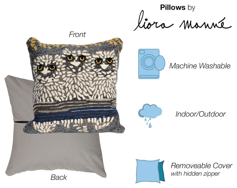 Frontporch Owls Night "Machine Washable" Indoor/Outdoor Pillow