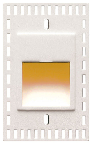 LEDme Vertical Amber Trimless Step and Wall Light, White
