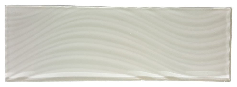 Pacific 4 in x 12 in Textured Glass Subway Tile in Rocky