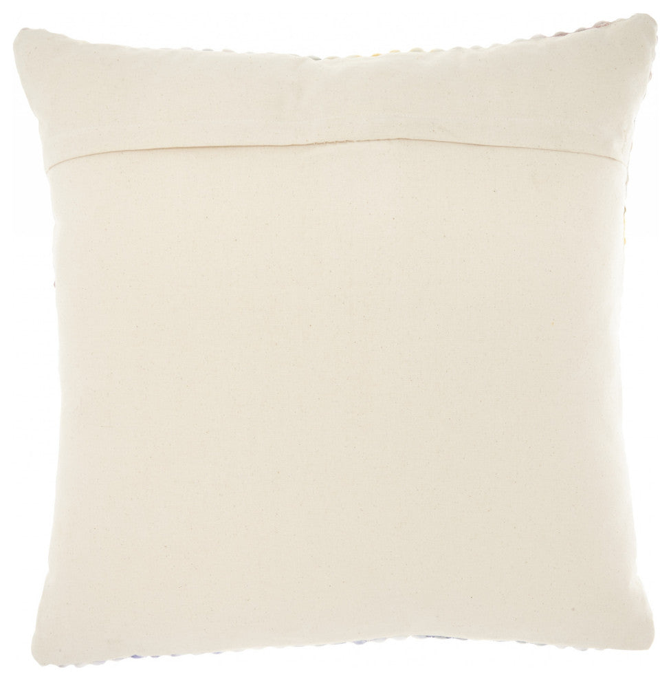 Multi Color Cotton Acryllic Accent Throw Pillow