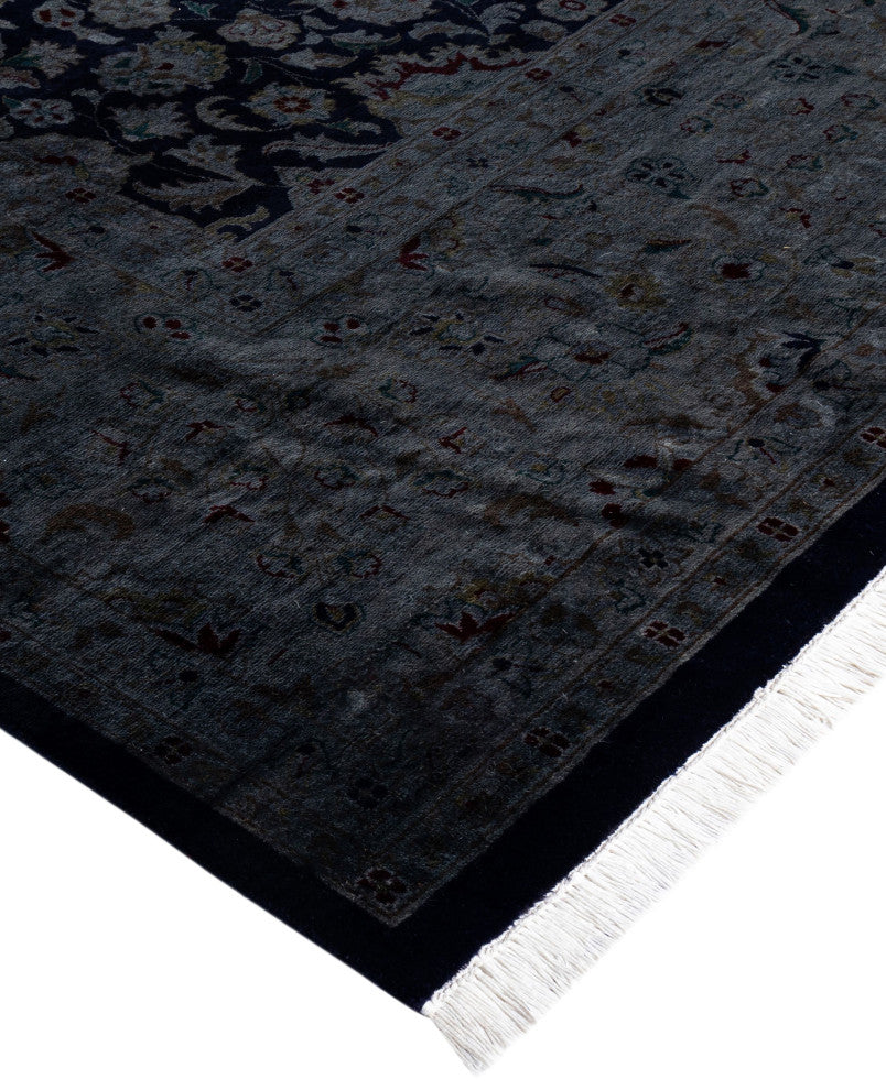Overdyed One-of-a-Kind Hand-Knotted Area Rug Navy, 8' 2" x 10' 5"