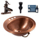 Bell Copper 19" Oval Drop-In Bath Sink with Ashfield Faucet Kit