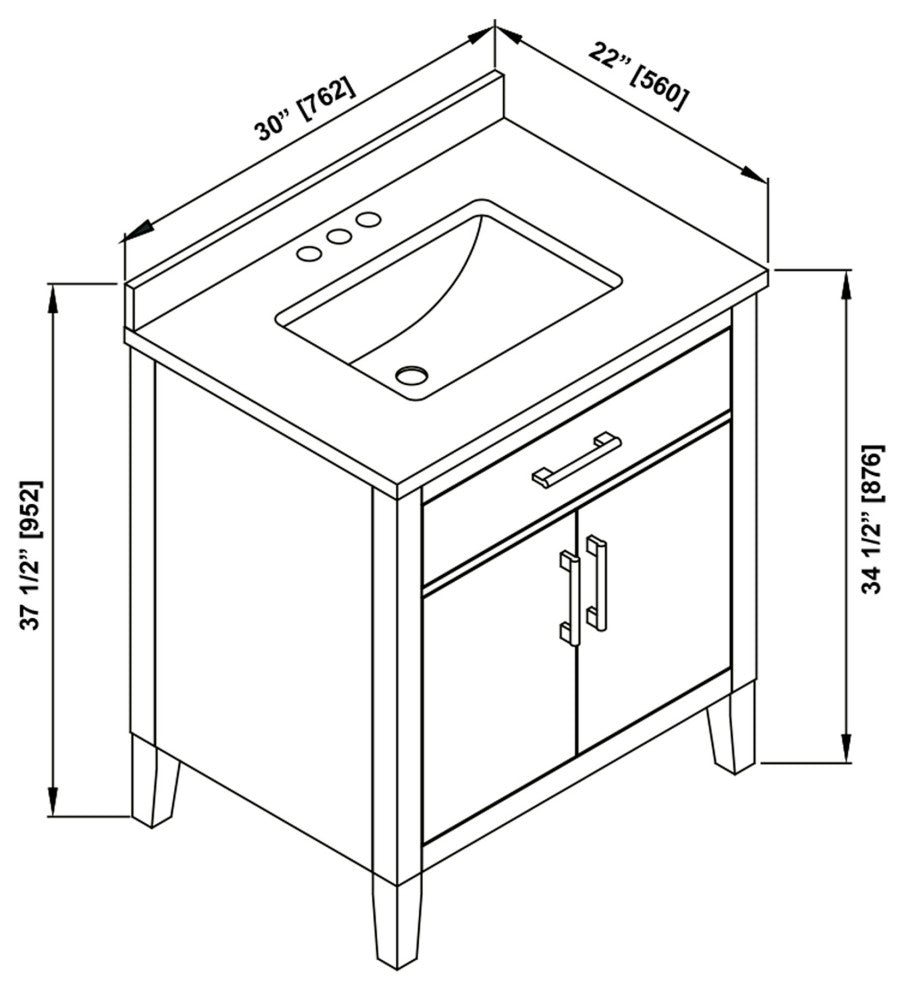 OVE Decors Diya 30" Single Sink Bathroom Vanity, Sage Green, Macchiato, 30 in.