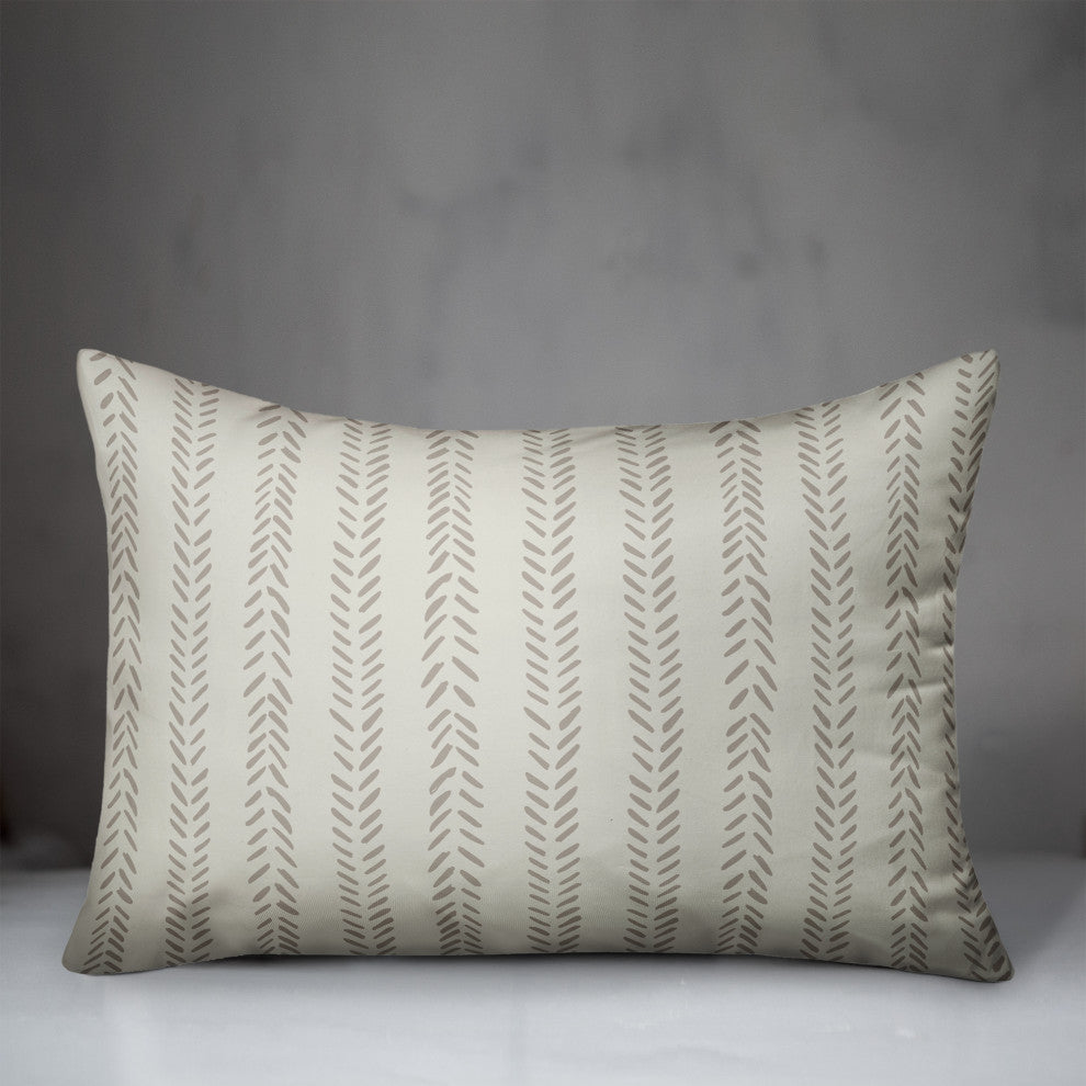 White Petal Lines 14x20 Indoor/Outdoor Pillow