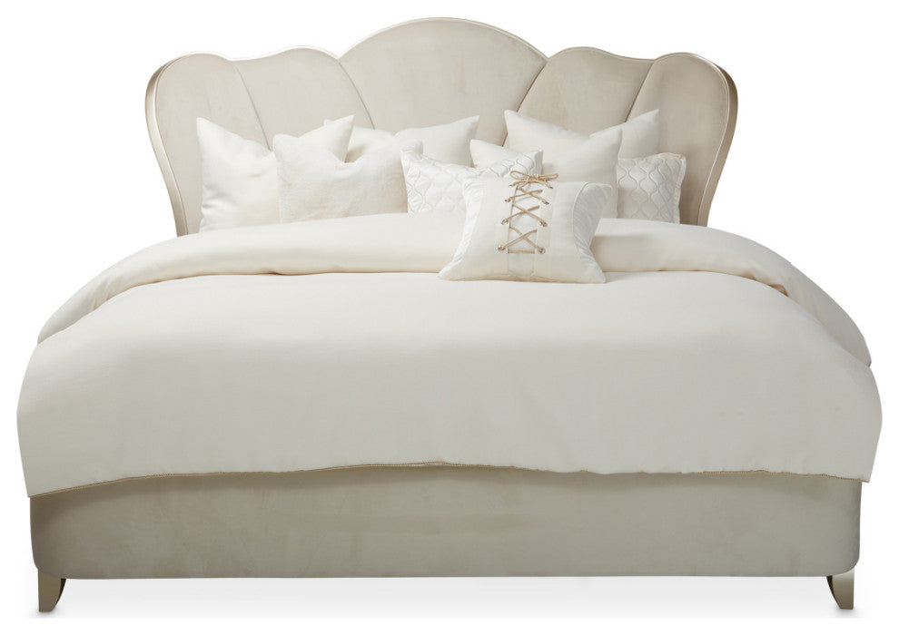 AICO Furniture Villa Cherie 7 Piece King Bedroom Set