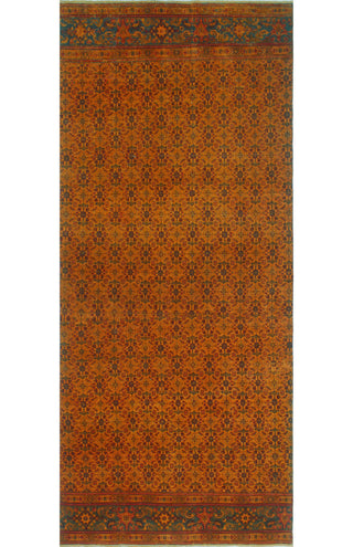 Vintage Overdyed Ojore Orange/Charcoal Runner, 5'2 x 12'3